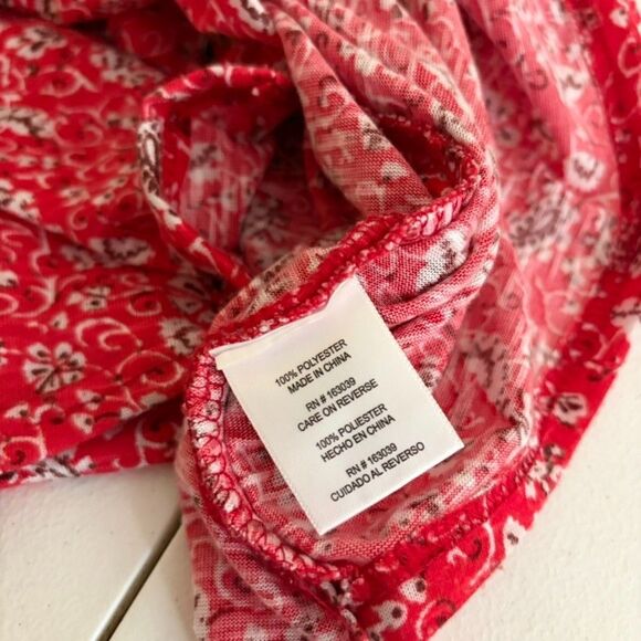 All In Love T-Shirt Women's Medium V-Neck Short Sleeve Boho Printed Casual Top - Picture 7 of 8